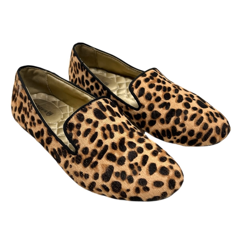 Birdies Leopard Print Flats in Tan and Black